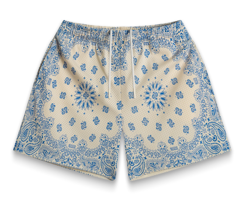 Bravest Studio "Screenprinted Paisley Cream" Shorts