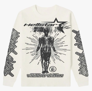 Hellstar "Inner Star" Long Sleeve White/Black (Overseas Exclusive)