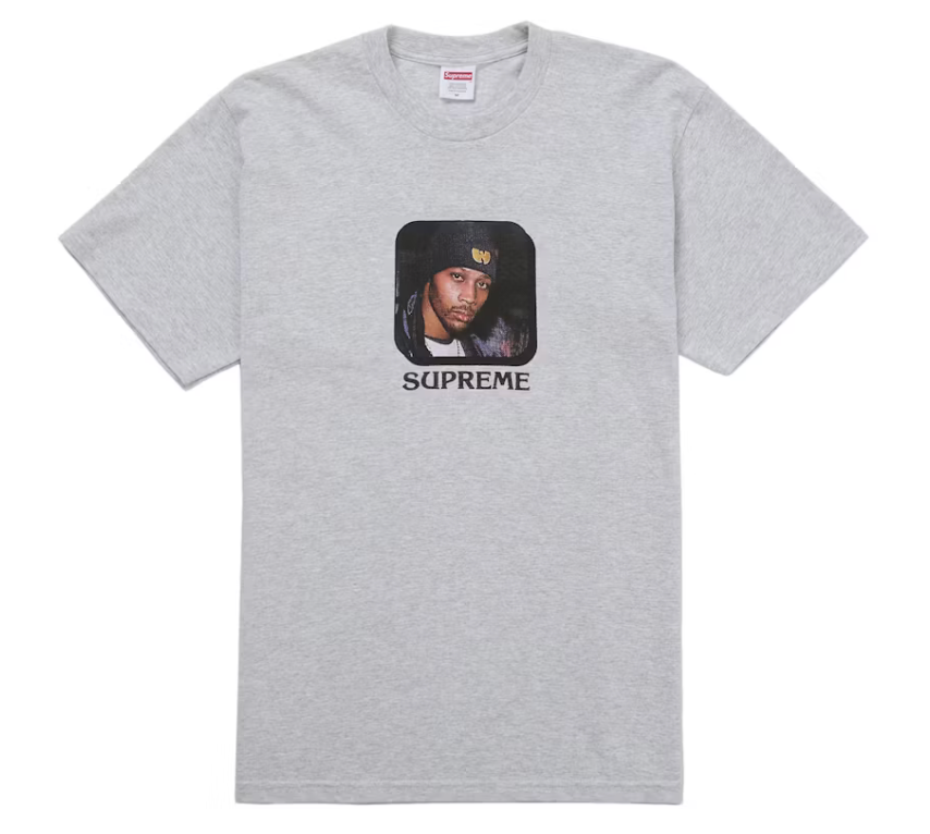 Supreme "Wu-Tang Clan RZA" Tee Ash Grey FW25