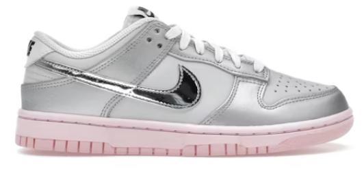 Nike Dunk Low LX "Metallic Silver Pink Foam"