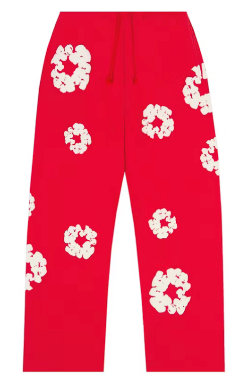 Denim Tears The Cotton Wreath Baggy Sweatpant (Red)