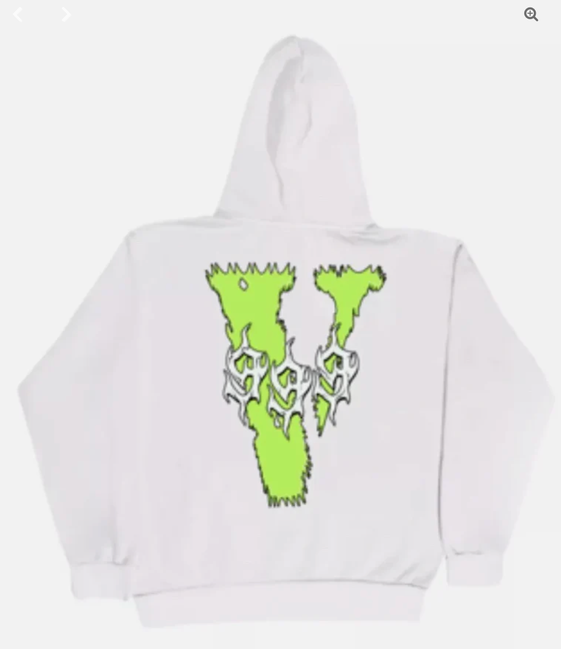 Vlone Juice Wrld "Fighting Demons" Hoodie White Slime