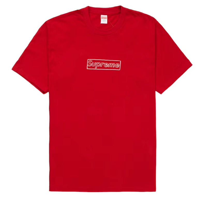 Supreme "KAWS Chalk Logo" Tee Shirt (Red) SS21