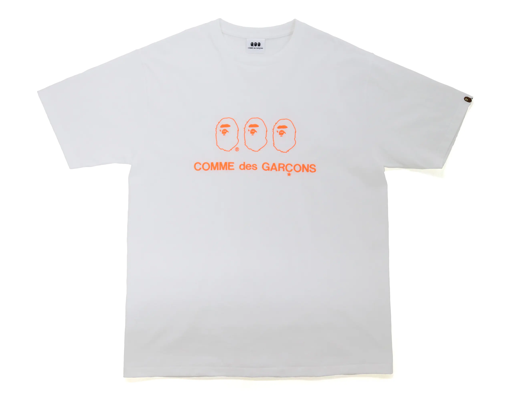 Bape X Comme des Garcon Tee (White/Orange)