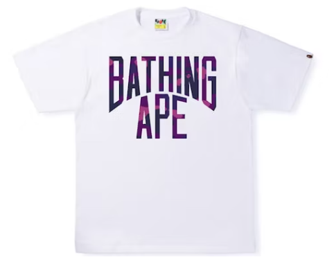 Bape Color Camo NYC Logo Tee (Grey/Purple)