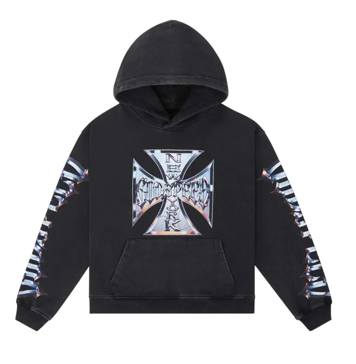 Godspeed Chrome Motto Hoodie "Black Wash"