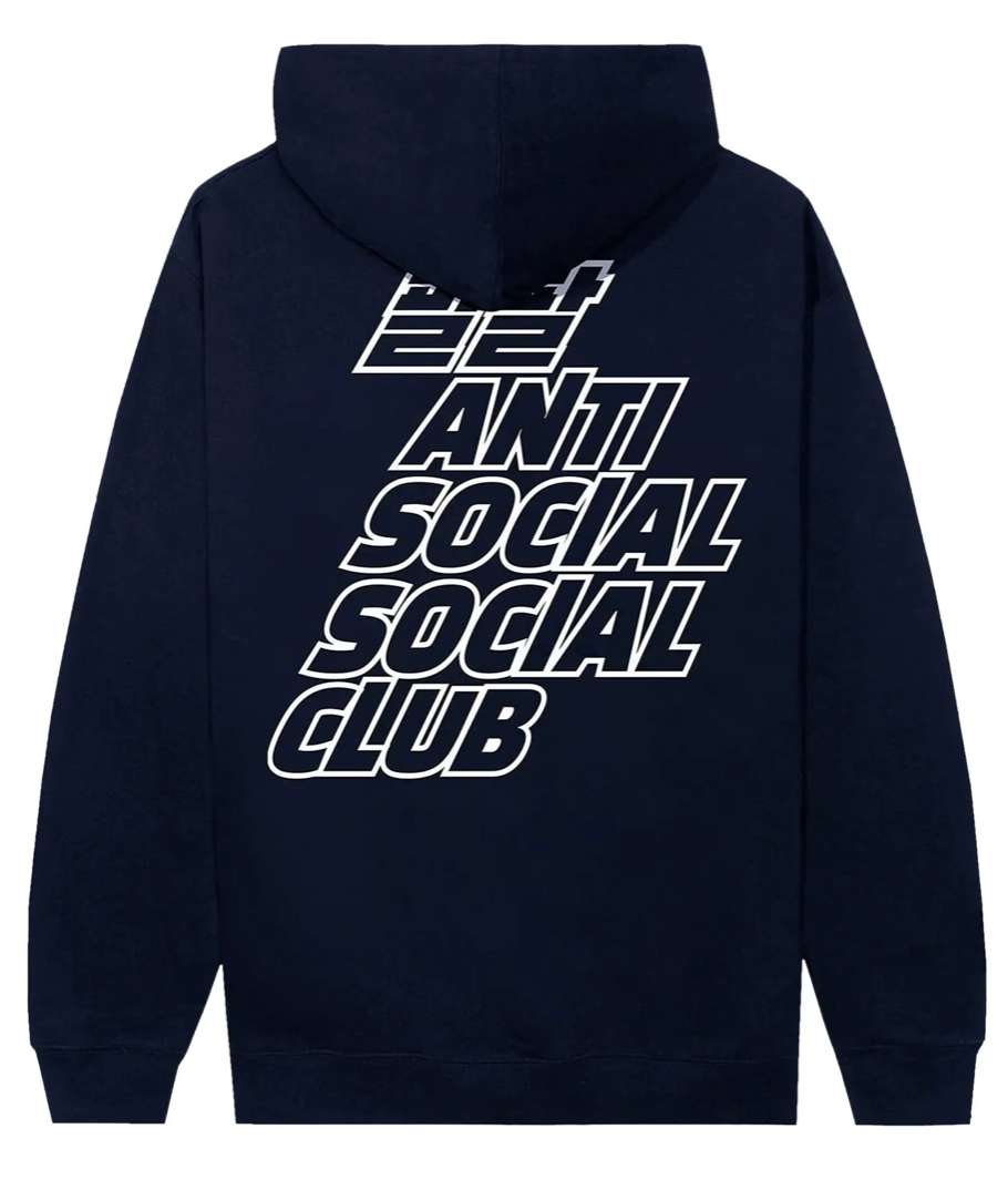 Anti Social Social Club Midnight Club Hoodie 'Navy'