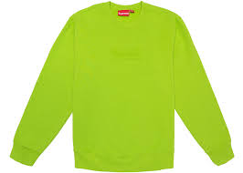 Supreme "Cutout Logo" (Crewneck Sweater) (Lime Green SS20)