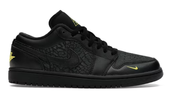 Air Jordan 1 Low "Black Elephant Print"