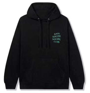 Anti Social Social Club "Glitch" Hoodie (Black/Green) (SS22)