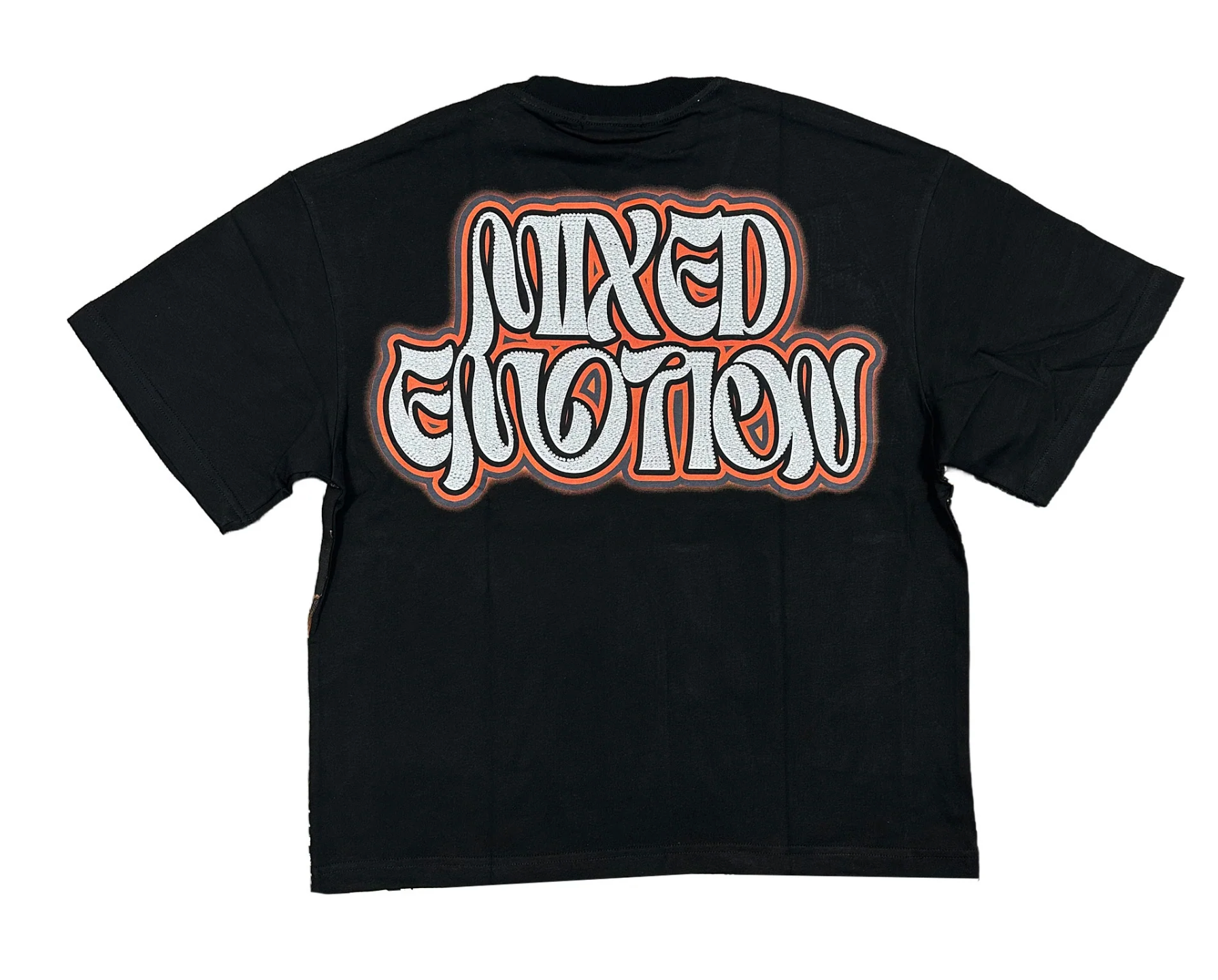 Mixed Emotions 'Twin' Rhinestone Black Tee