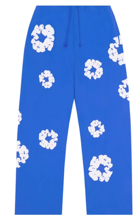 Denim Tears The Cotton Wreath Baggy Sweatpants "Royal Blue"