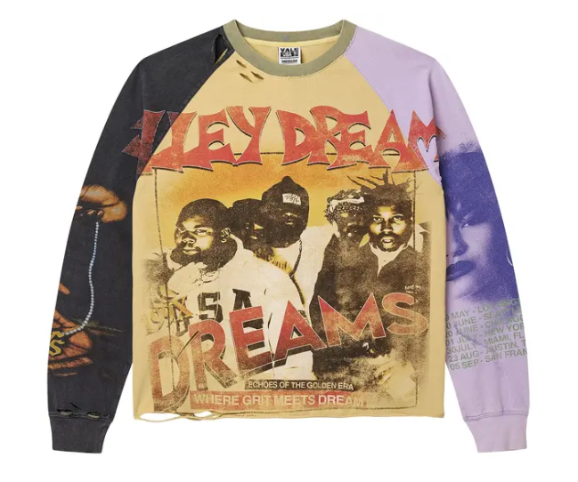 Vale Forever "Chambers Chop N Screw" Long Sleeve Tee Purple Yellow Black