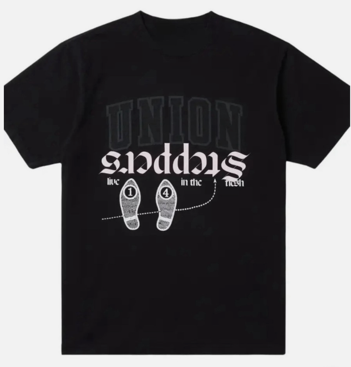 Union x Kendrick Lamar "Steppers" Concert Tour Tee Shirt Black/Pink