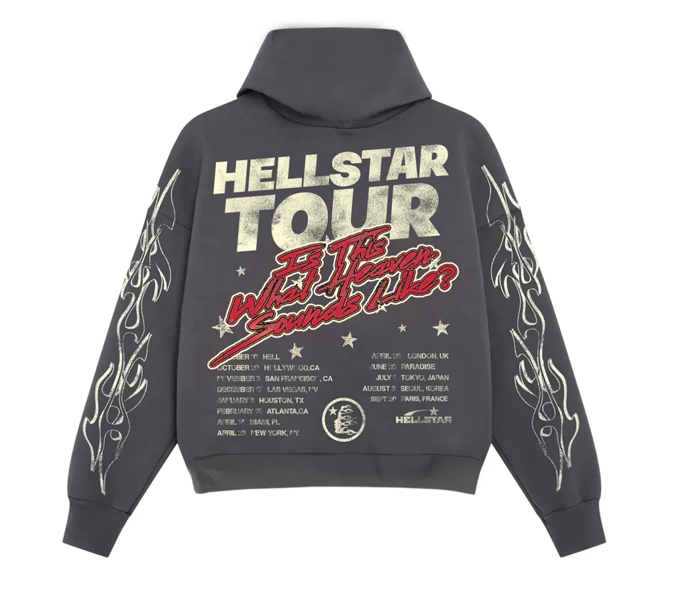 Hellstar Records Tour Hoodie Faded Black