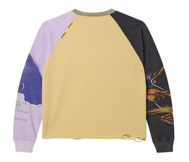 Vale Forever "Chambers Chop N Screw" Long Sleeve Tee Purple Yellow Black