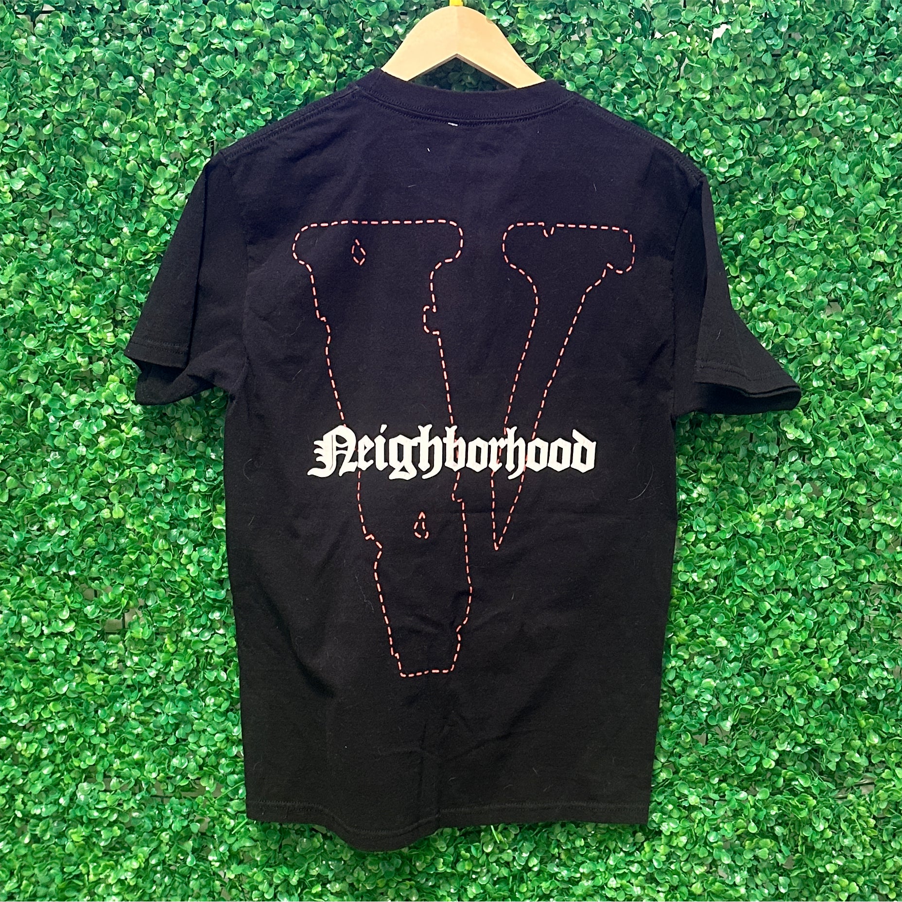 Vlone x Neighborhood Skull Tee Shirt Black Red (Pre-Owned)