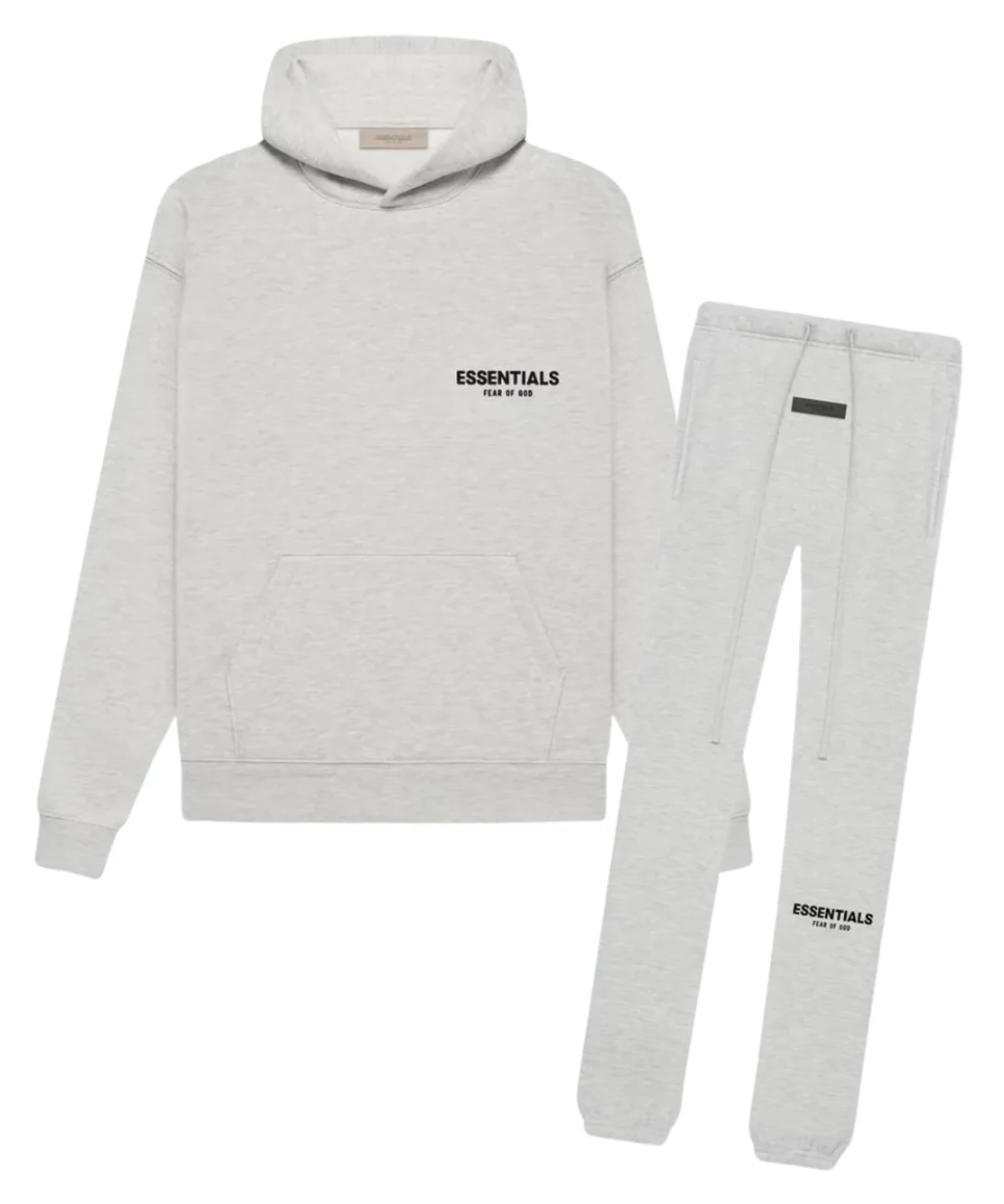 Fear Of God Essentials Full Sweatsuit "Light Heather Oatmeal" SS22