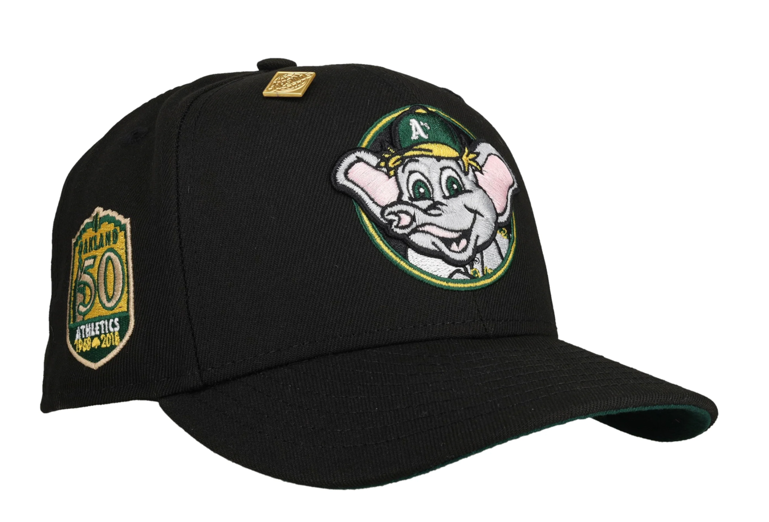 Oakland Athletics 50th Anniversary "Stompers" Black 59Fifty Fitted Hat