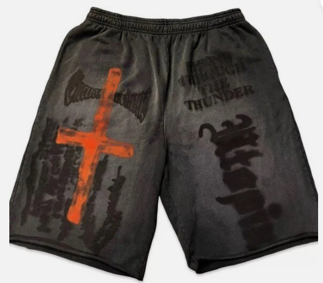 Travis Scott Utopia Tour Exclusive Oversized Shorts "Off-Black"
