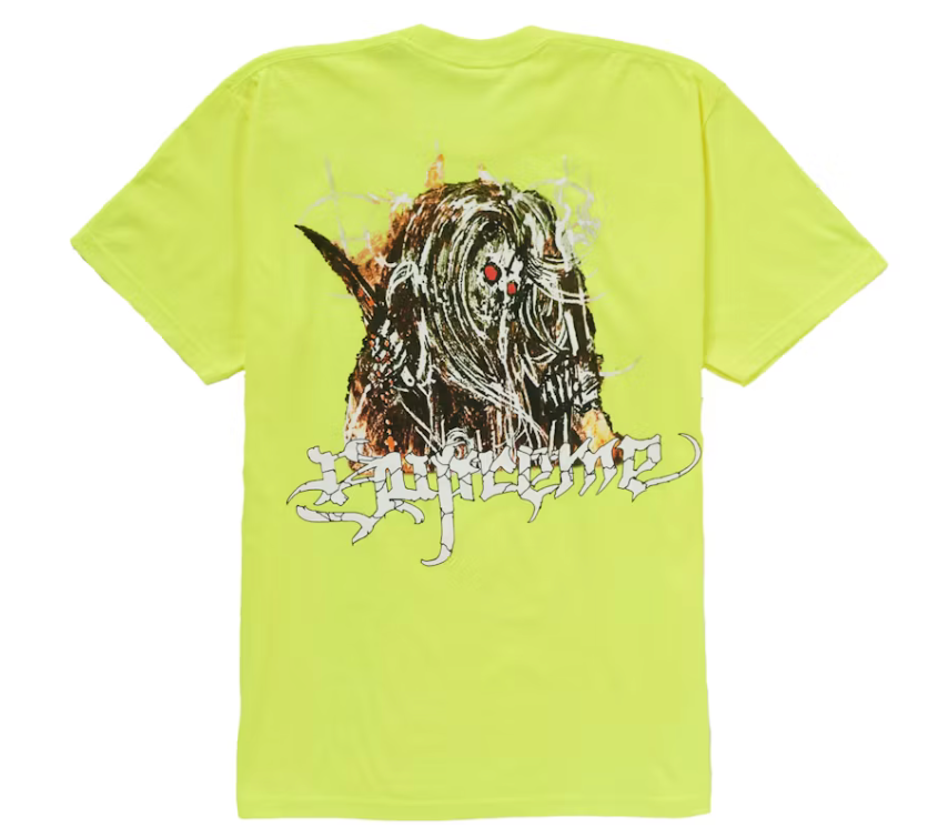Supreme "Satan" Tee Shirt (Fluorescent Yellow) FW24