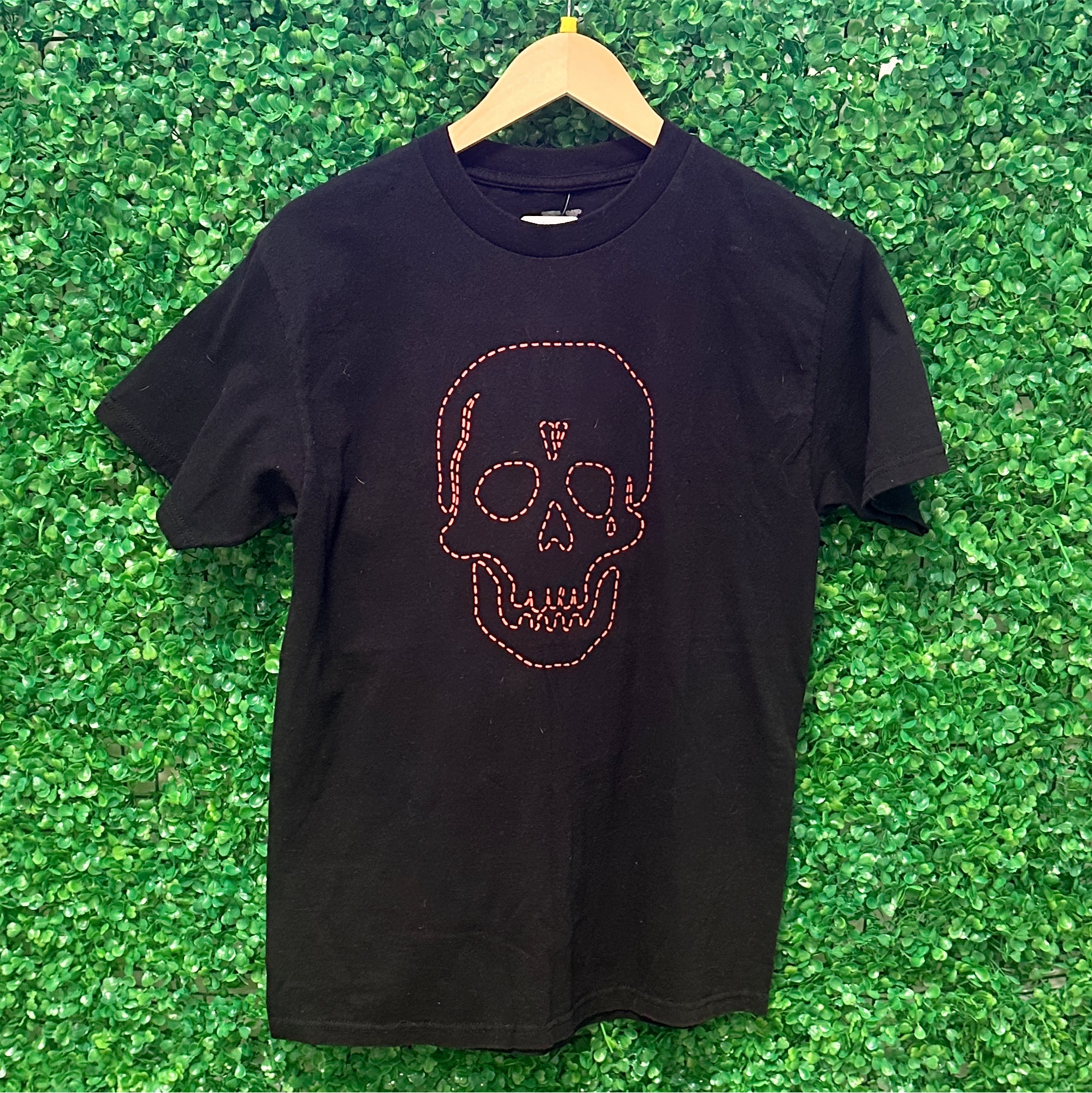 Vlone x Neighborhood Skull Tee Shirt Black Red (Pre-Owned)