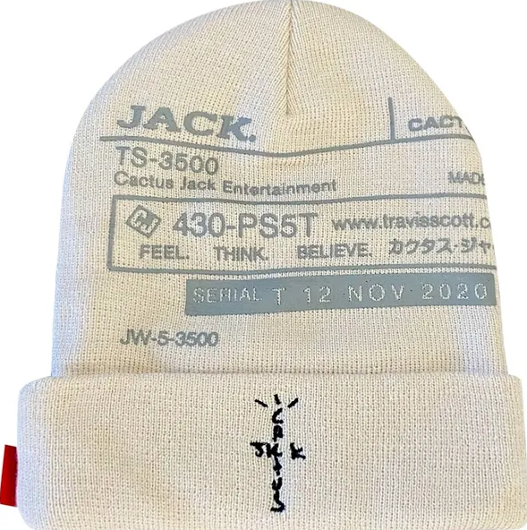 Travis Scott CJ System Beanie "Natural"