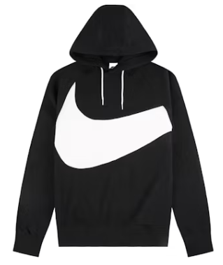 Nike Sportswear Swoosh Tech Fleece Hoodie Black/White