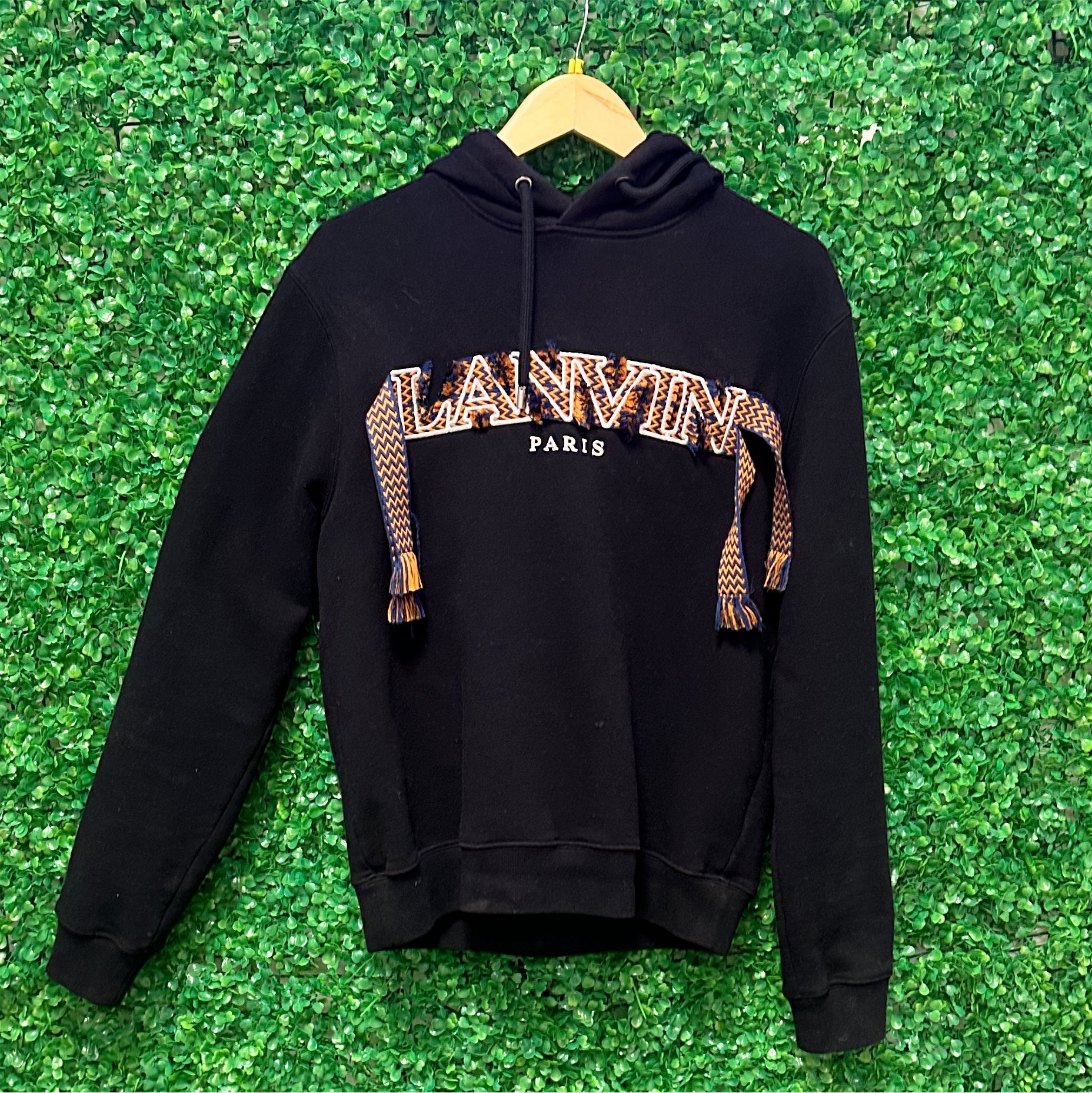 Lanvin Curb Lace Frayed Hoodie Black (Pre-Owned)