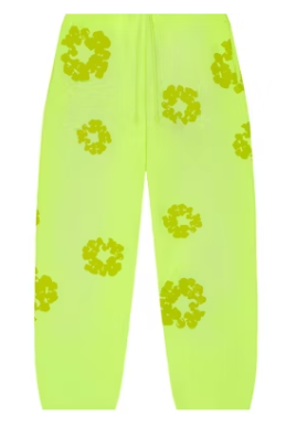 Denim Tears Mono Cotton Wreath Sweatpants Neon Green